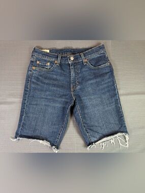 Levi’s 511 Cutoff Denim Shorts Men’s W30 Dark Wash Raw Hem